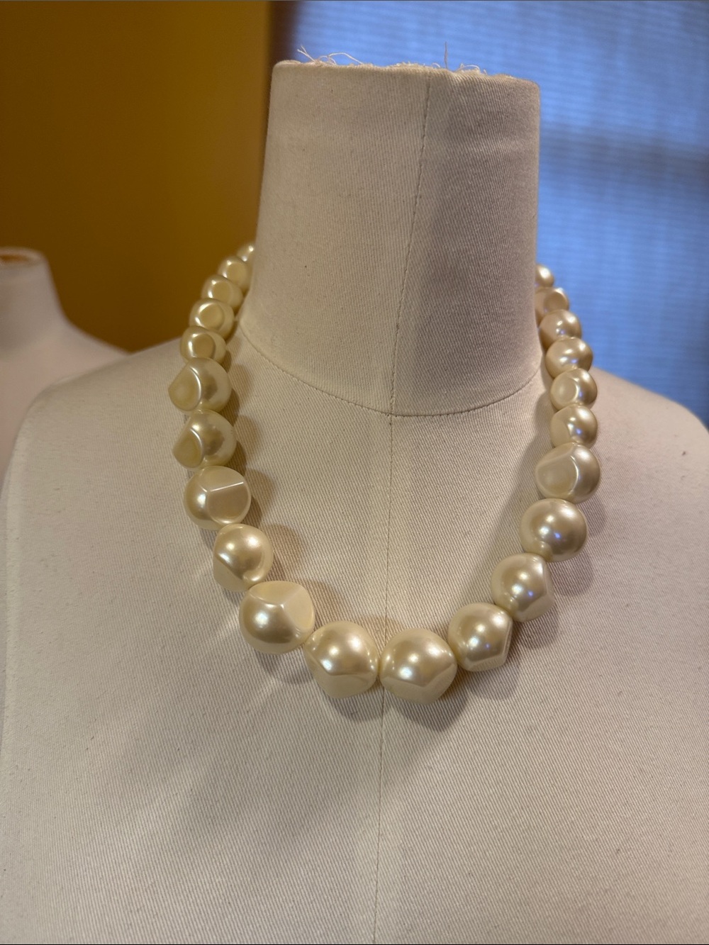 J. Crew Factory Pearl Bead Necklace in Ivory